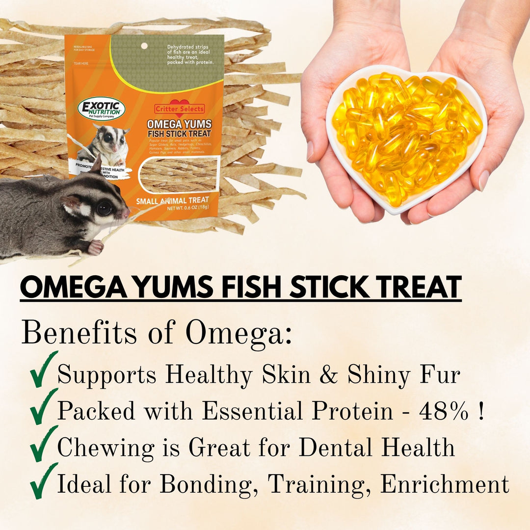 Omega Plus Sticks Omega Yums Fish Sticks — Exotic Pet Treat & Food Topper