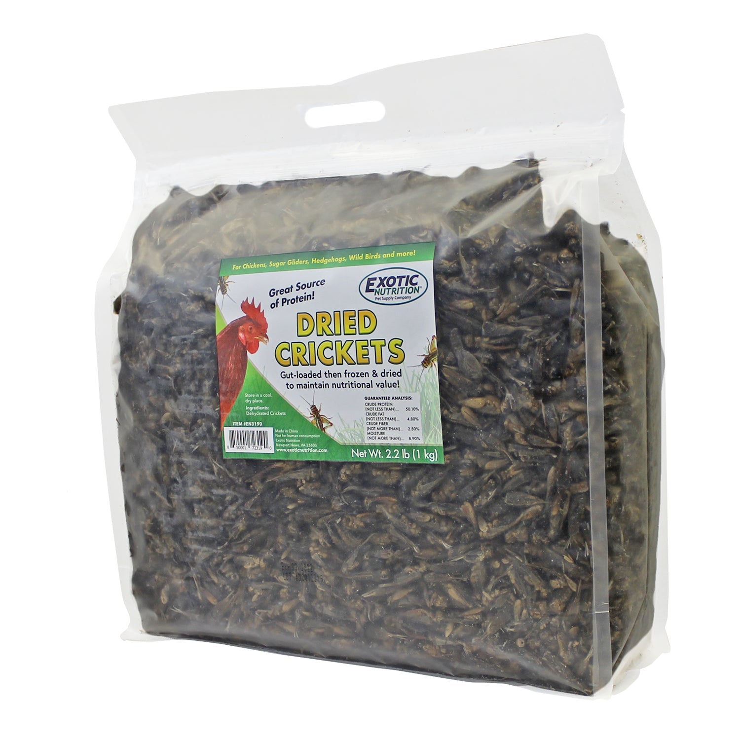 Dried Crickets 2.2 lb Bulk Bag