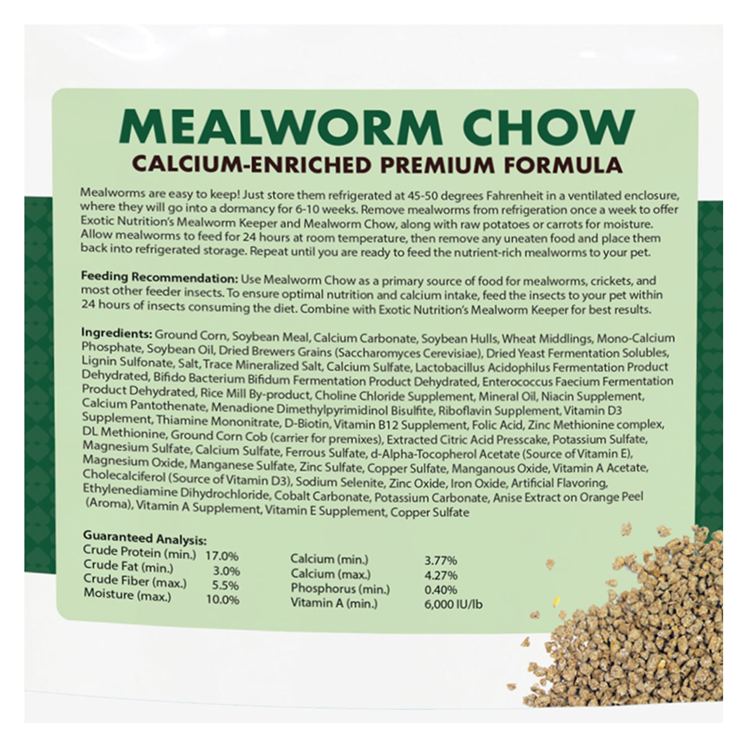 Mealworm Chow Live Mealworm Food